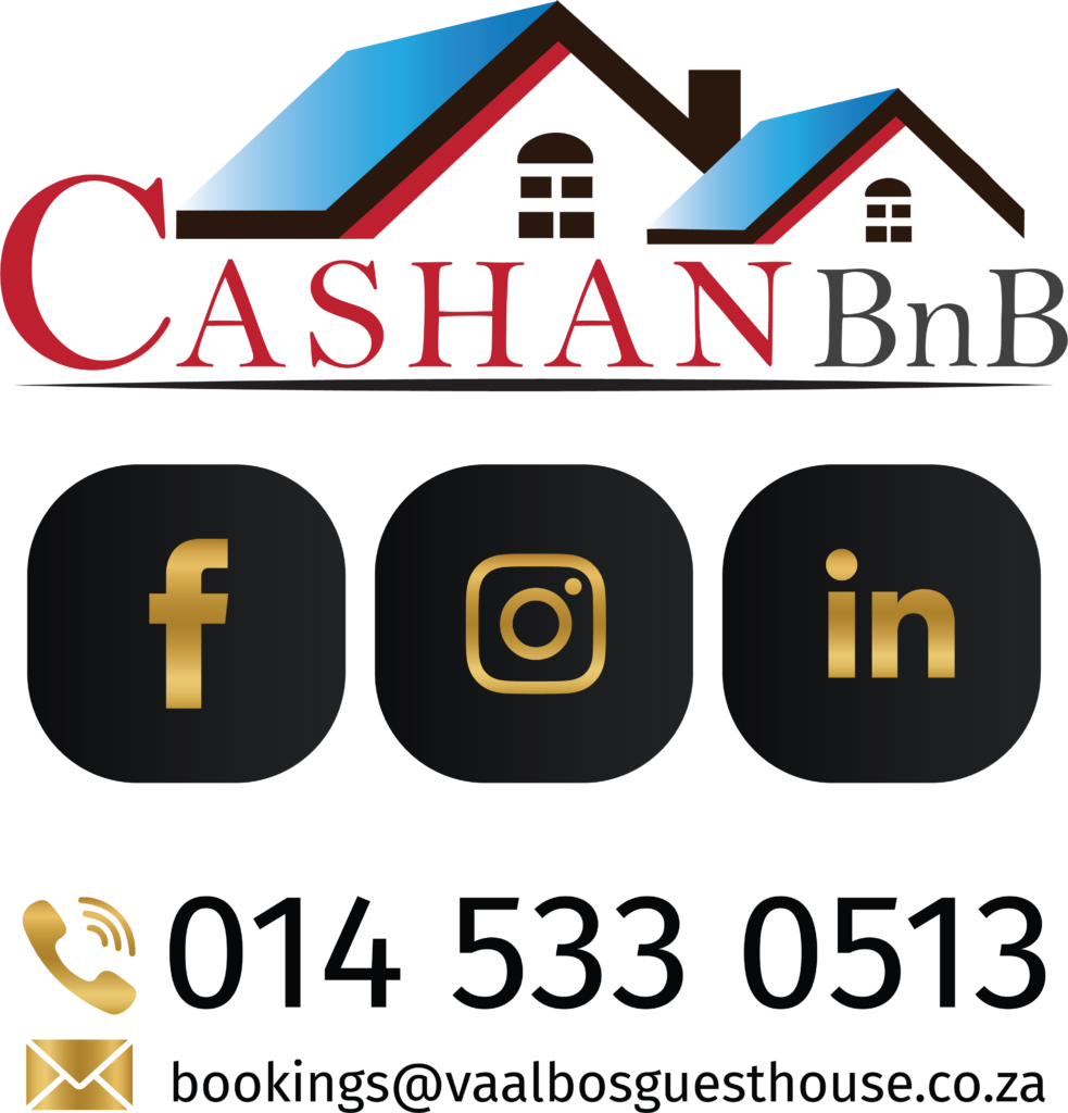 1, 6th Avenue, Cashan, Rustenburg, South Africa

081 374 4182

bookings@vaalbosguesthouse.co.za